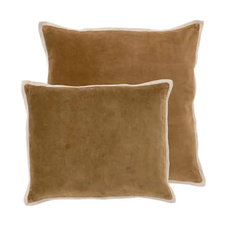 Camel Velvet / Linen Pillows