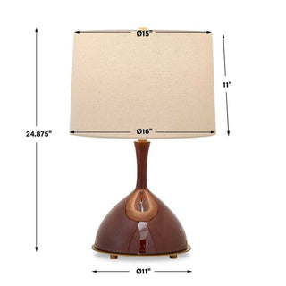 Burgundy Table Lamp