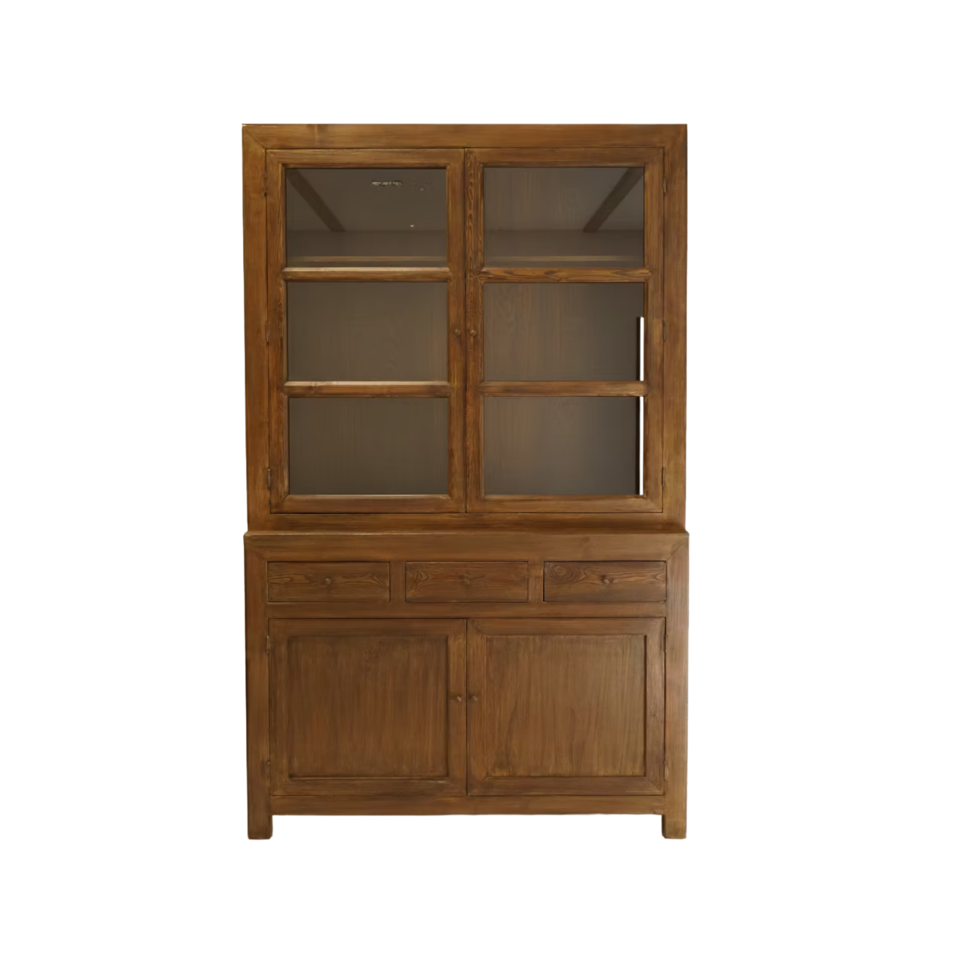 Daphne Reclaimed Wood Glass Cabinet
