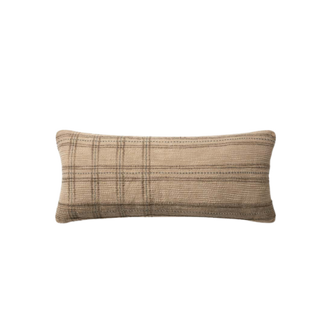 Calista Pillow, Tan / Slate