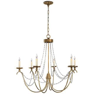 Visual Comfort Signature Canada - CHC 1415AB-SG - Six Light Chandelier - Marigot - Antique-Burnished Brass