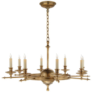 Visual Comfort Signature Canada - CHC 1447AB - Eight Light Chandelier - Leaf And Arrow - Antique-Burnished Brass