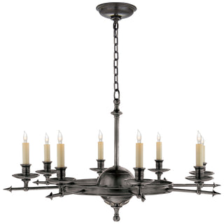 Leaf And Arrow Eight Light Chandelier