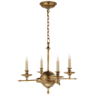 Visual Comfort Signature Canada - CHC 1448AB - Four Light Chandelier - Leaf And Arrow - Antique-Burnished Brass