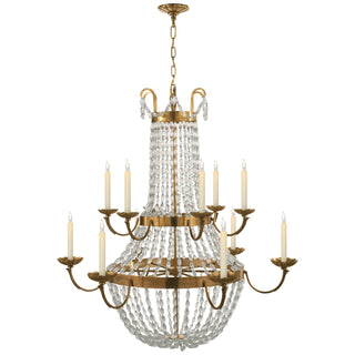 Visual Comfort Signature Canada - CHC 1508AB-SG - 12 Light Chandelier - Paris Flea Market - Antique-Burnished Brass