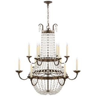 Visual Comfort Signature Canada - CHC 1508SHS-SG - 12 Light Chandelier - Paris Flea Market - Sheffield Silver