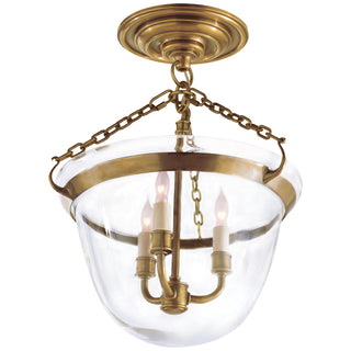 Visual Comfort Signature Canada - CHC 2109AB - Three Light Semi-Flush Mount - Country Bell Jar - Antique-Burnished Brass