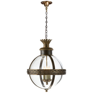 Crown Top Globe Three Light Lantern