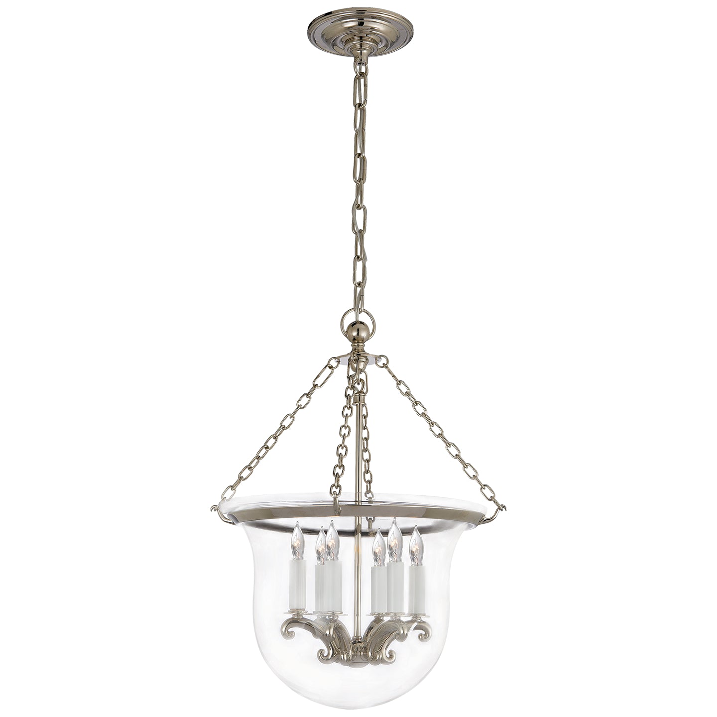 Visual Comfort Signature Canada - CHC 2117PN - Six Light Lantern - Country Bell Jar - Polished Nickel