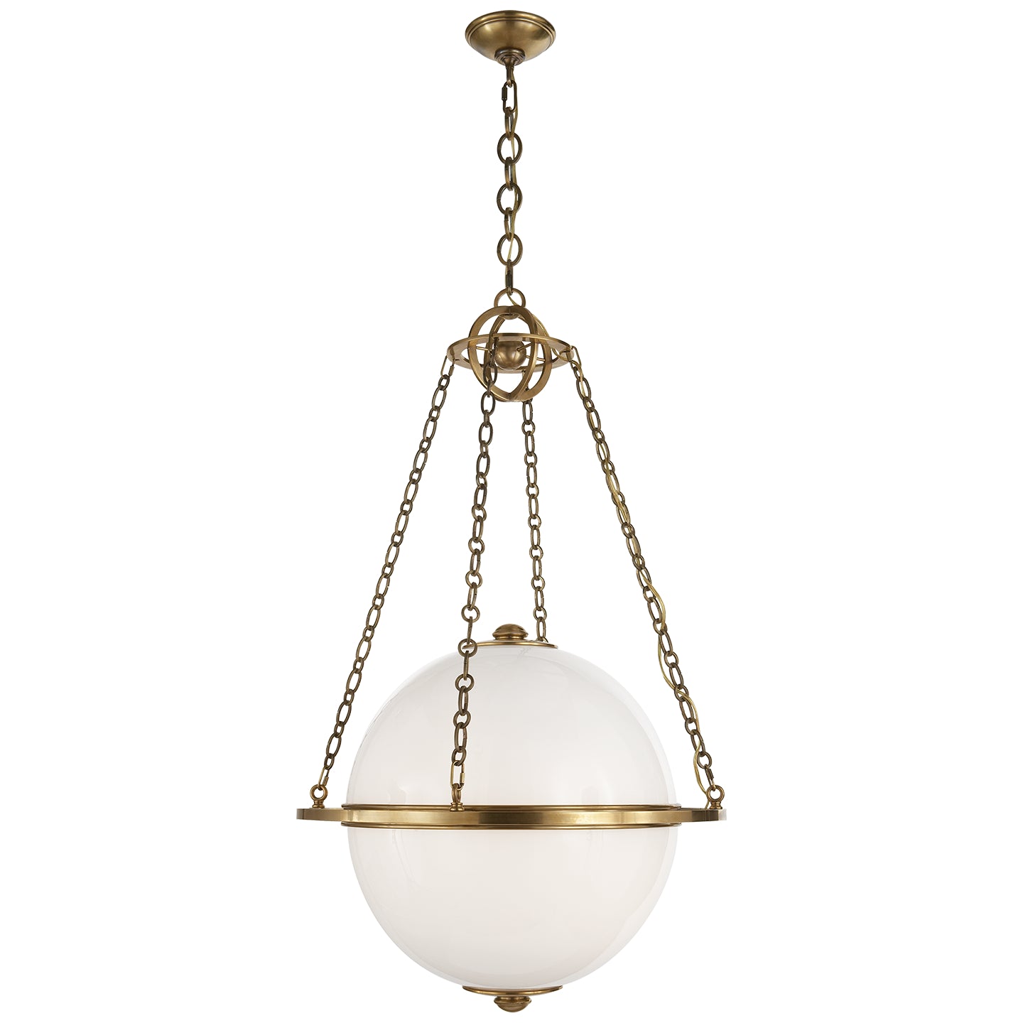 Visual Comfort Signature Canada - CHC 2135AB-WG - Two Light Lantern - Modern Globe - Antique-Burnished Brass