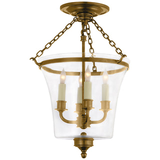 Visual Comfort Signature Canada - CHC 2209AB - Four Light Semi-Flush Mount - Sussex Bell Jar - Antique-Burnished Brass