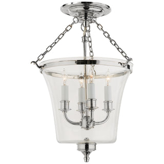 Visual Comfort Signature Canada - CHC 2209PN - Four Light Semi-Flush Mount - Sussex Bell Jar - Polished Nickel