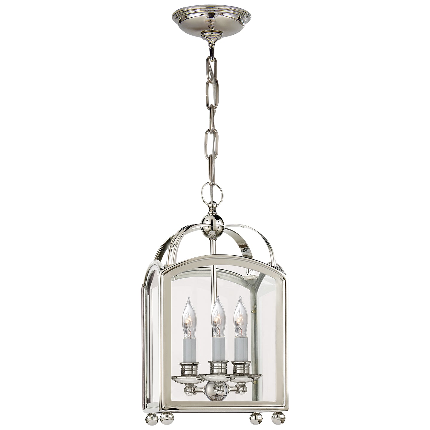 Visual Comfort Signature Canada - CHC 3420PN - Three Light Lantern - Arch Top - Polished Nickel