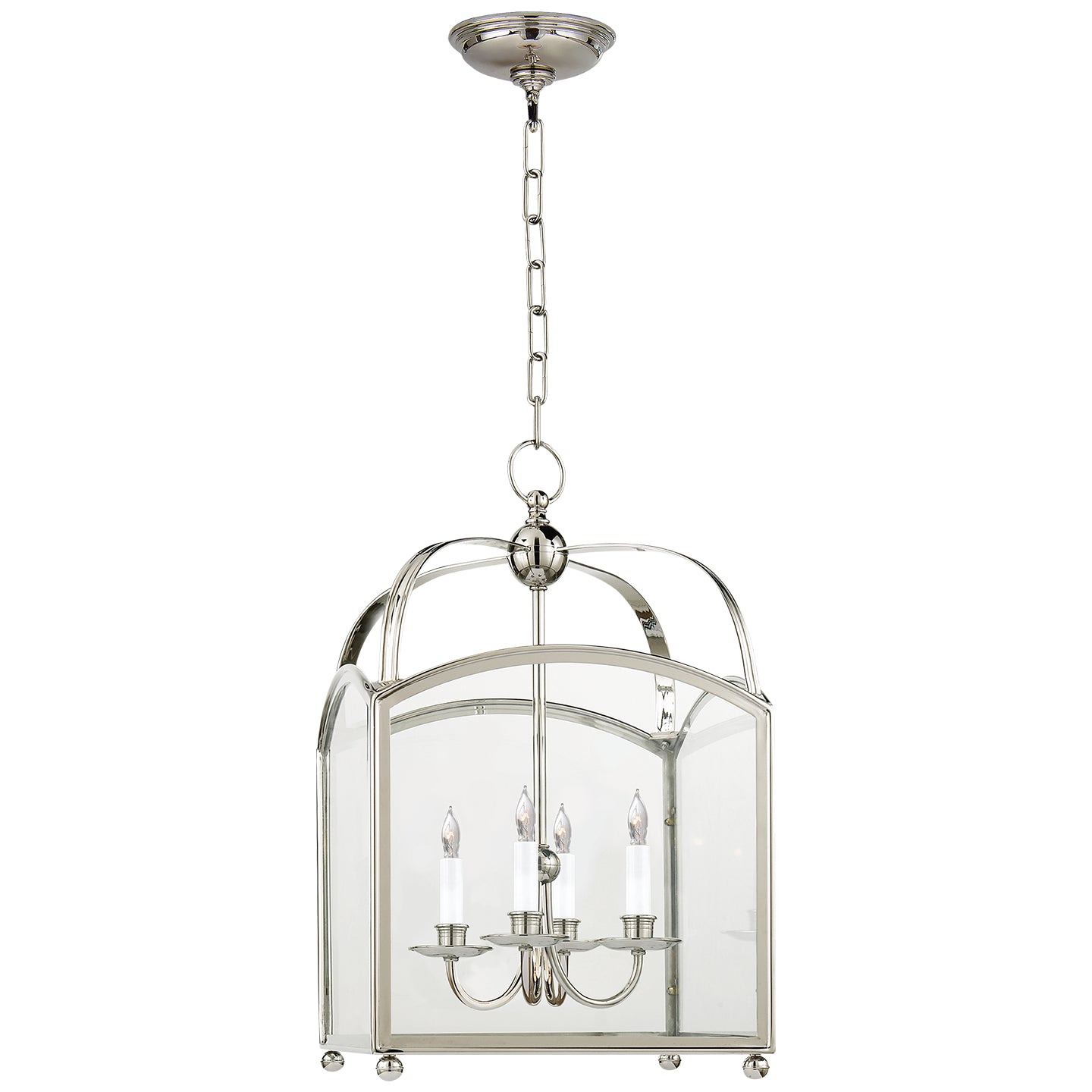 Visual Comfort Signature Canada - CHC 3421PN - Four Light Lantern - Arch Top - Polished Nickel