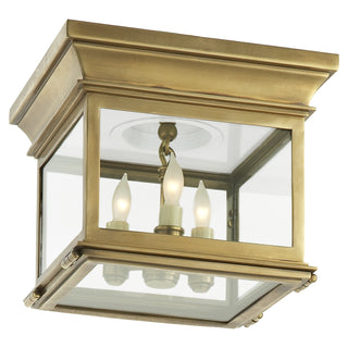Visual Comfort Signature Canada - CHC 4128AB-CG - Three Light Flush Mount - Club Square - Antique-Burnished Brass