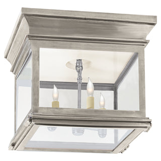 Visual Comfort Signature Canada - CHC 4128AN-CG - Three Light Flush Mount - Club Square - Antique Nickel