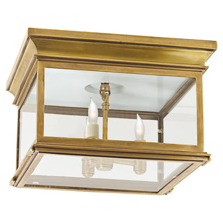 Visual Comfort Signature Canada - CHC 4129AB-CG - Three Light Flush Mount - Club Square - Antique-Burnished Brass