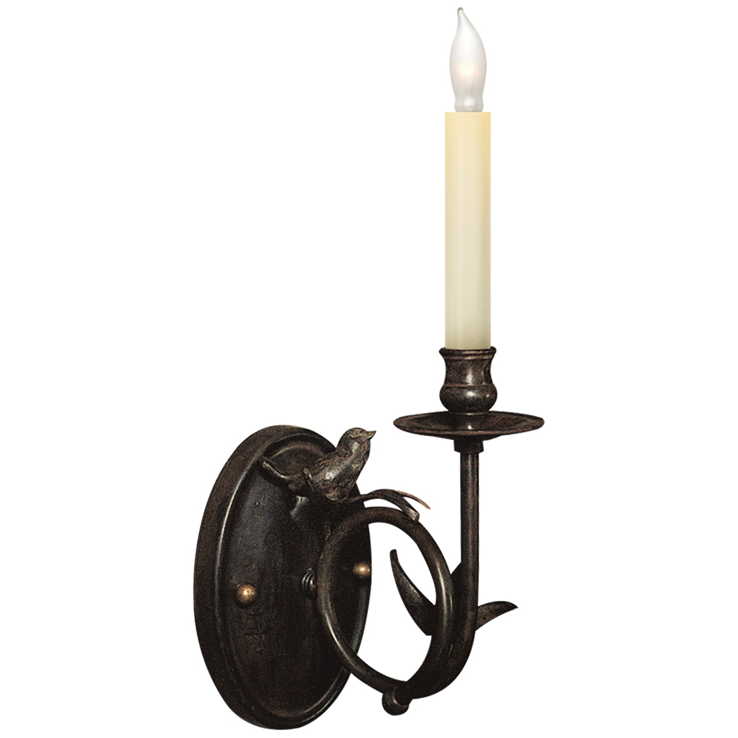 Visual Comfort Signature Canada - CHD 1158R - One Light Wall Sconce - Perching Bird - Hand Painted Rust Finish