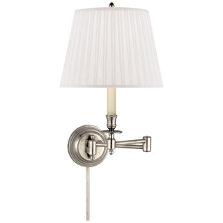 Visual Comfort Signature Canada - S 2010AN-S - One Light Swing Arm Wall Lamp - Candle Stick - Antique Nickel