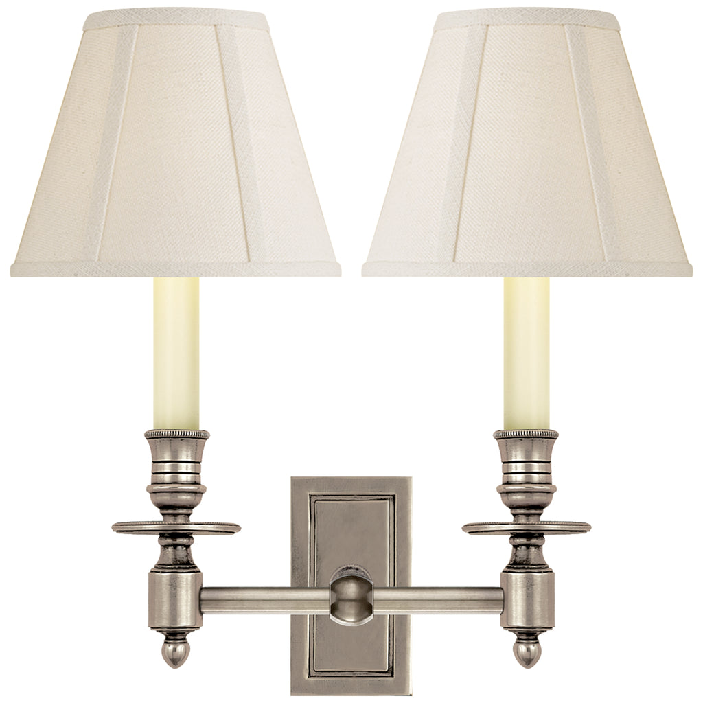 Visual Comfort Signature Canada - S 2212AN-L - Two Light Wall Sconce - French Library - Antique Nickel