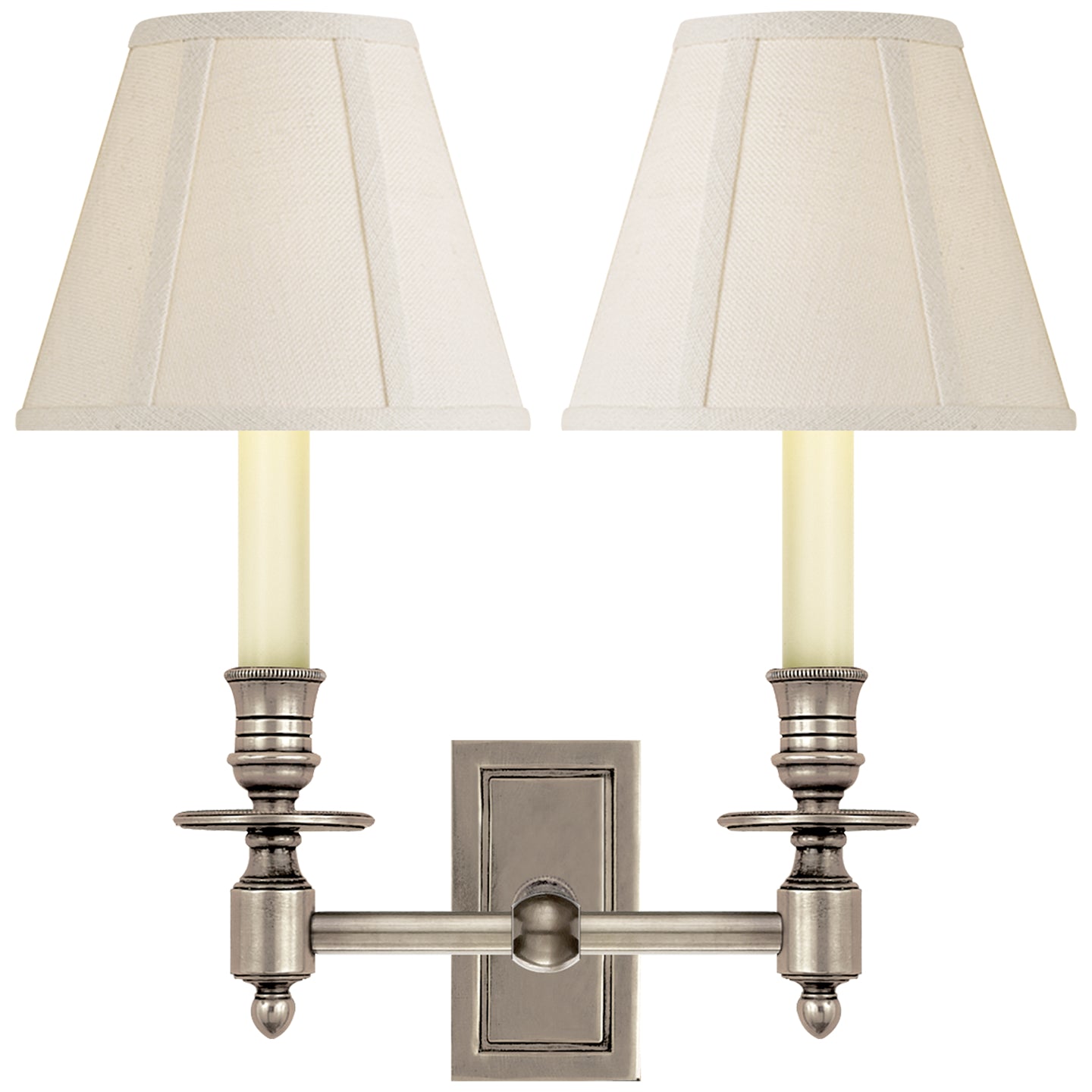 Visual Comfort Signature Canada - S 2212AN-L - Two Light Wall Sconce - French Library - Antique Nickel