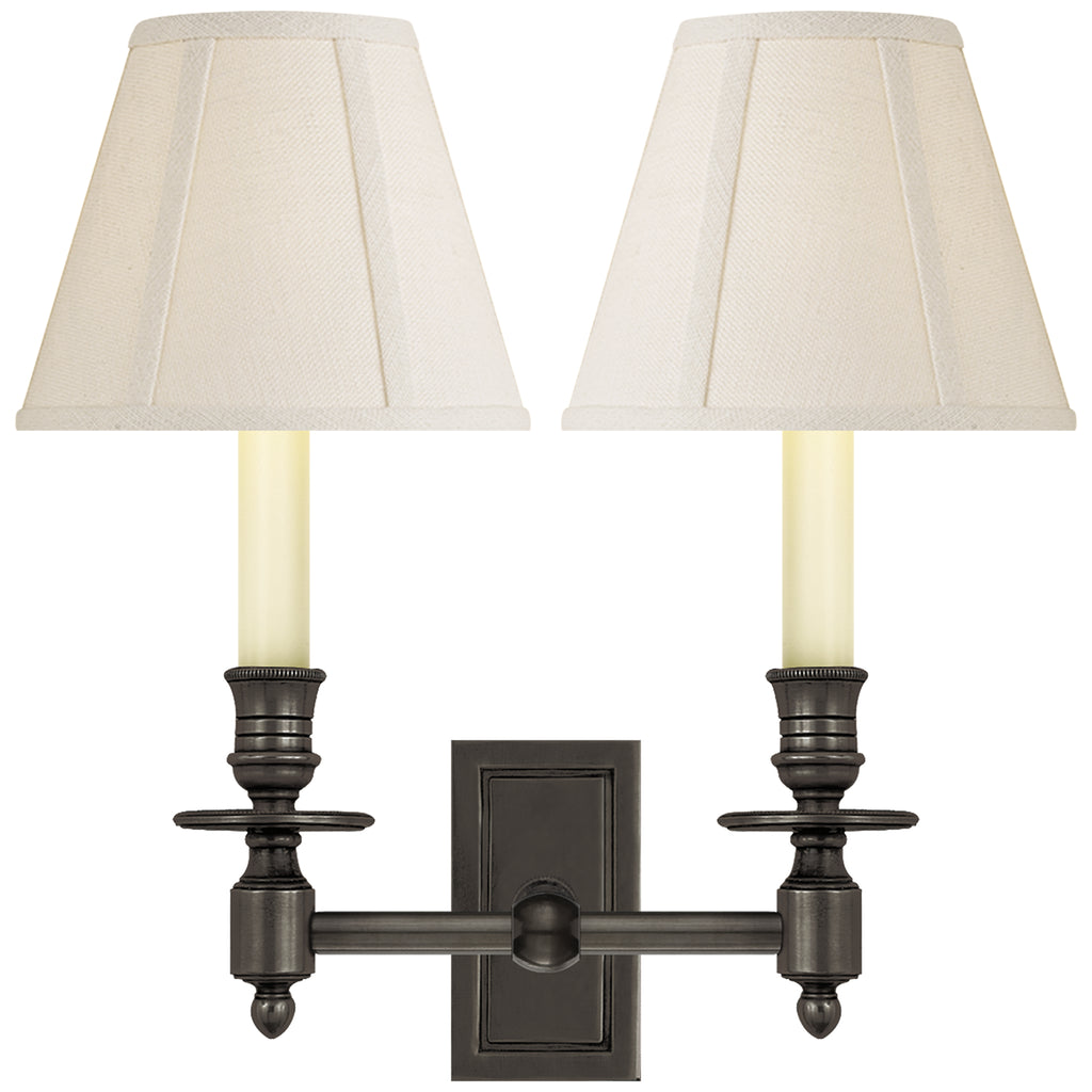 French Library Two Light Wall Sconce