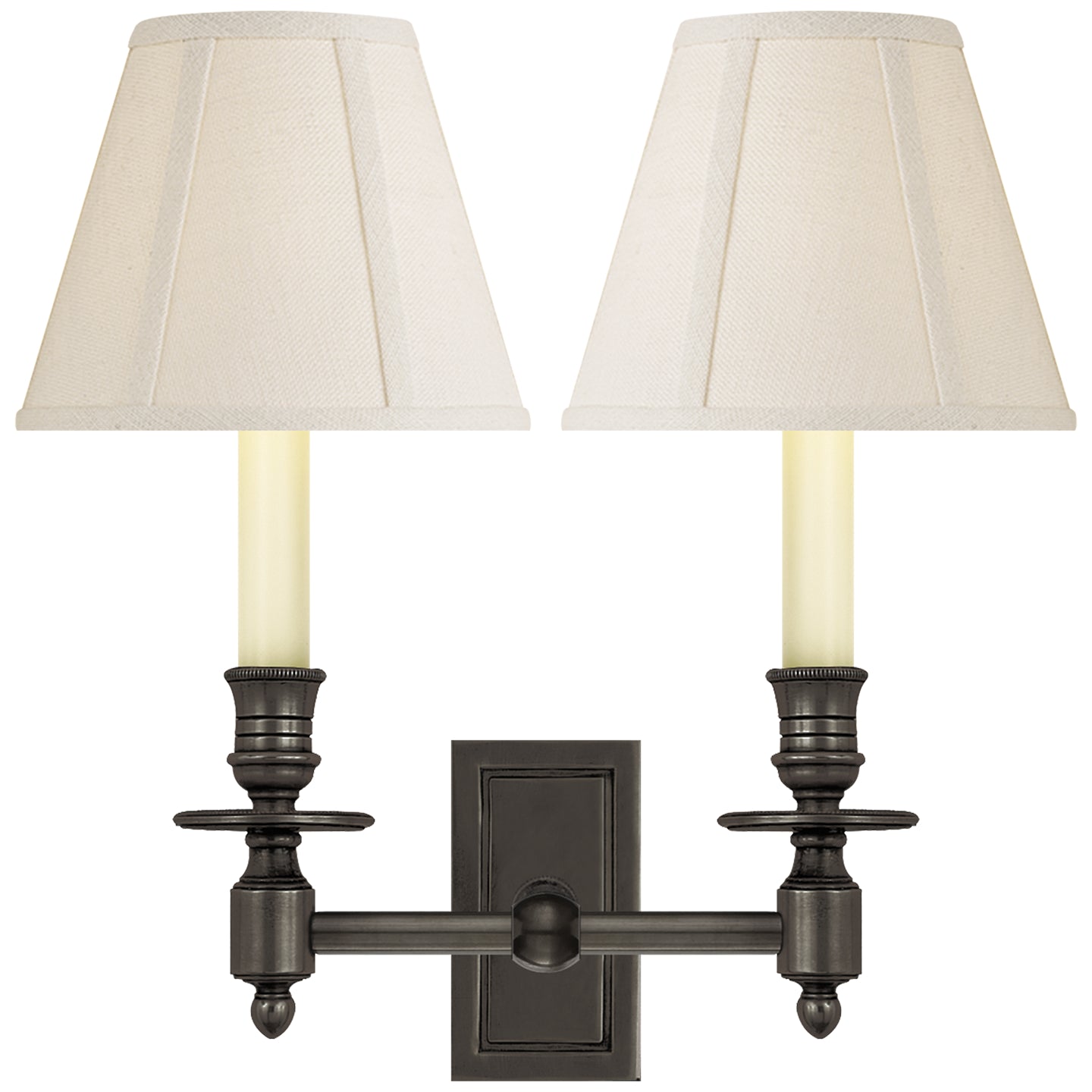 French Library Two Light Wall Sconce