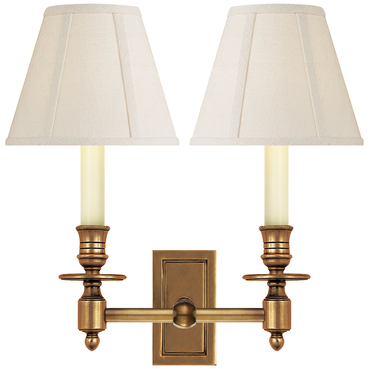Visual Comfort Signature Canada - S 2212HAB-L - Two Light Wall Sconce - French Library - Hand-Rubbed Antique Brass