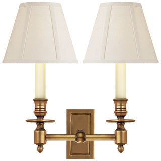 French Library Two Light Wall Sconce