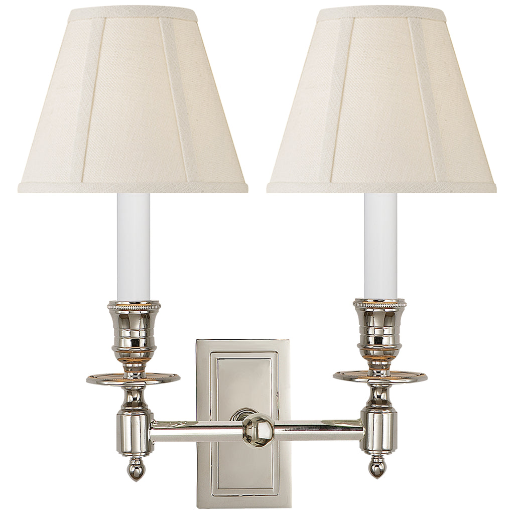 French Library Two Light Wall Sconce