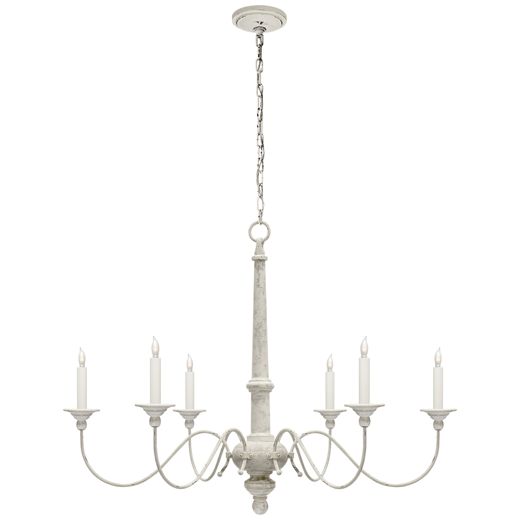 Visual Comfort Signature Canada - S 5211BW - Six Light Chandelier - Country Chandelier - Belgian White