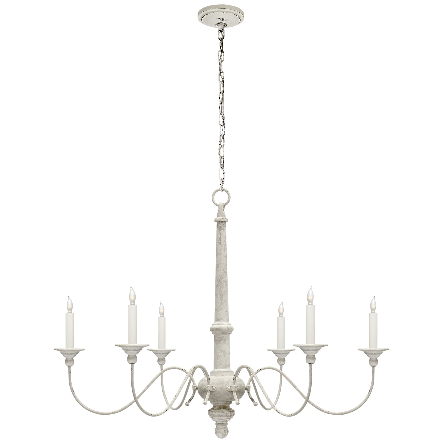 Visual Comfort Signature Canada - S 5211BW - Six Light Chandelier - Country Chandelier - Belgian White
