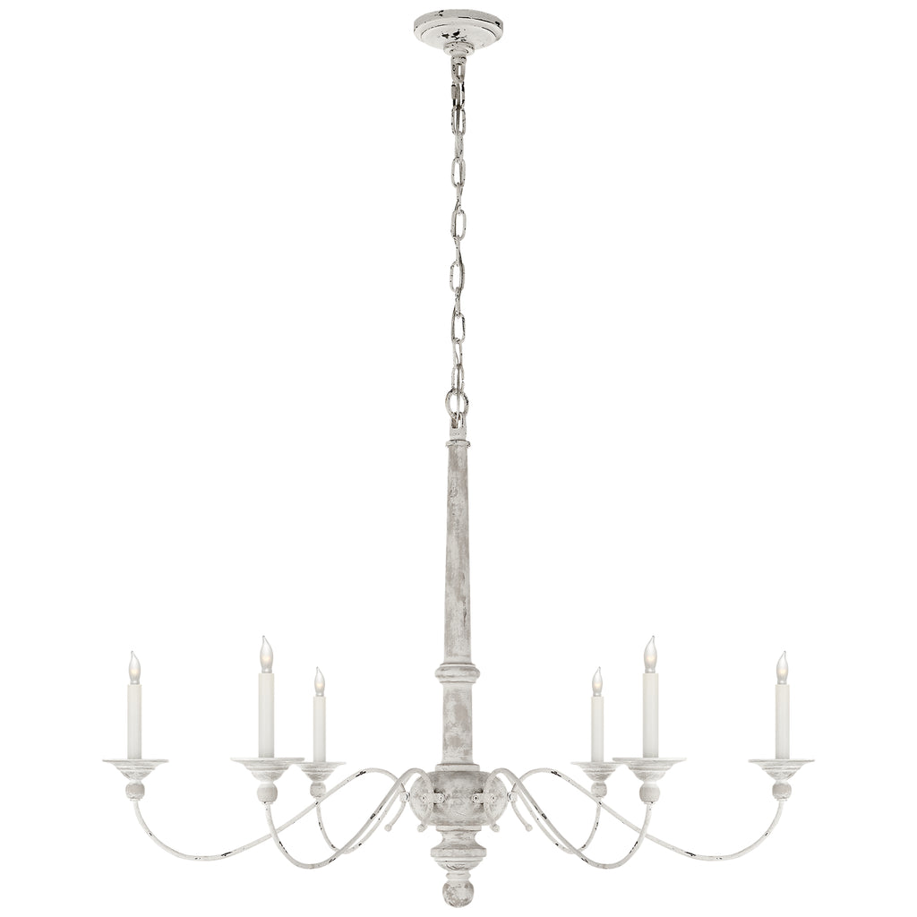 Visual Comfort Signature Canada - S 5212BW - Six Light Chandelier - Country Chandelier - Belgian White