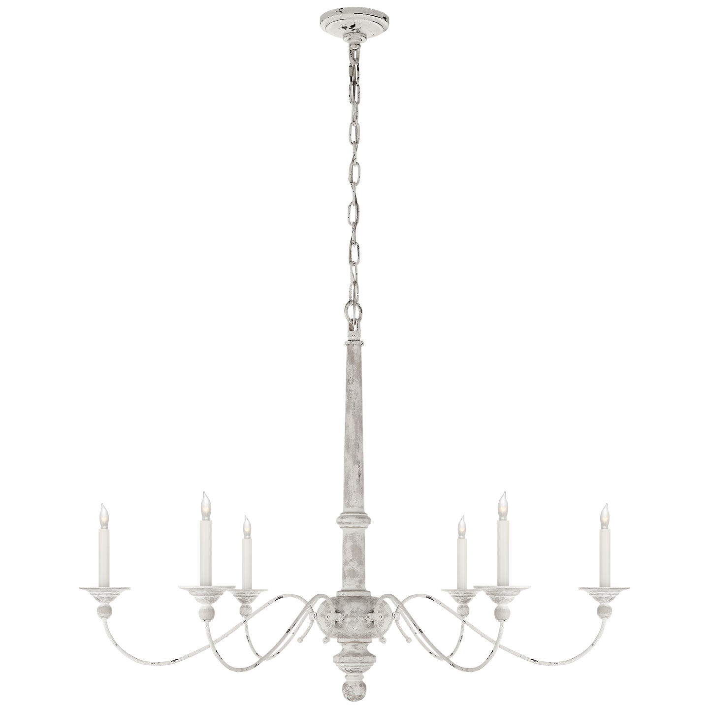 Visual Comfort Signature Canada - S 5212BW - Six Light Chandelier - Country Chandelier - Belgian White