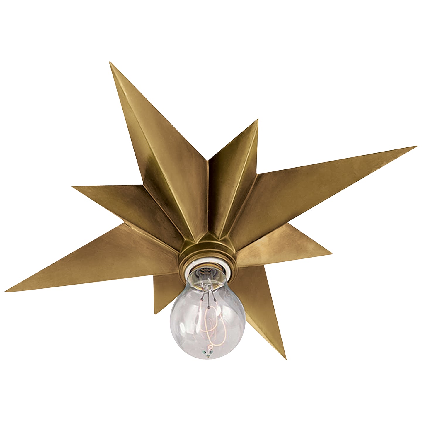 Visual Comfort Signature Canada - SC 4000HAB - One Light Flush Mount - Star - Hand-Rubbed Antique Brass