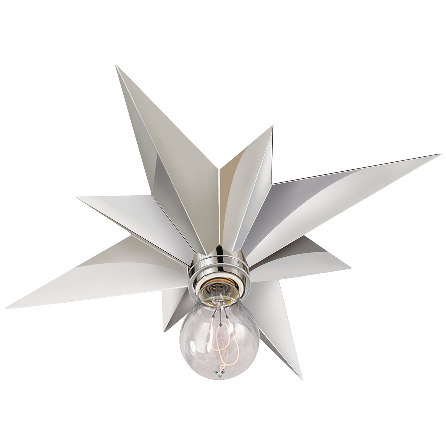 Visual Comfort Signature Canada - SC 4000PN - One Light Flush Mount - Star - Polished Nickel