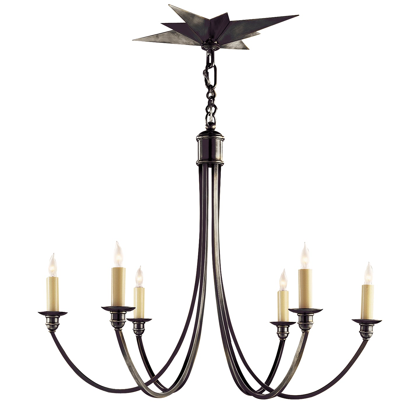 Visual Comfort Signature Canada - SC 5001BZ - Six Light Chandelier - Venetian - Bronze