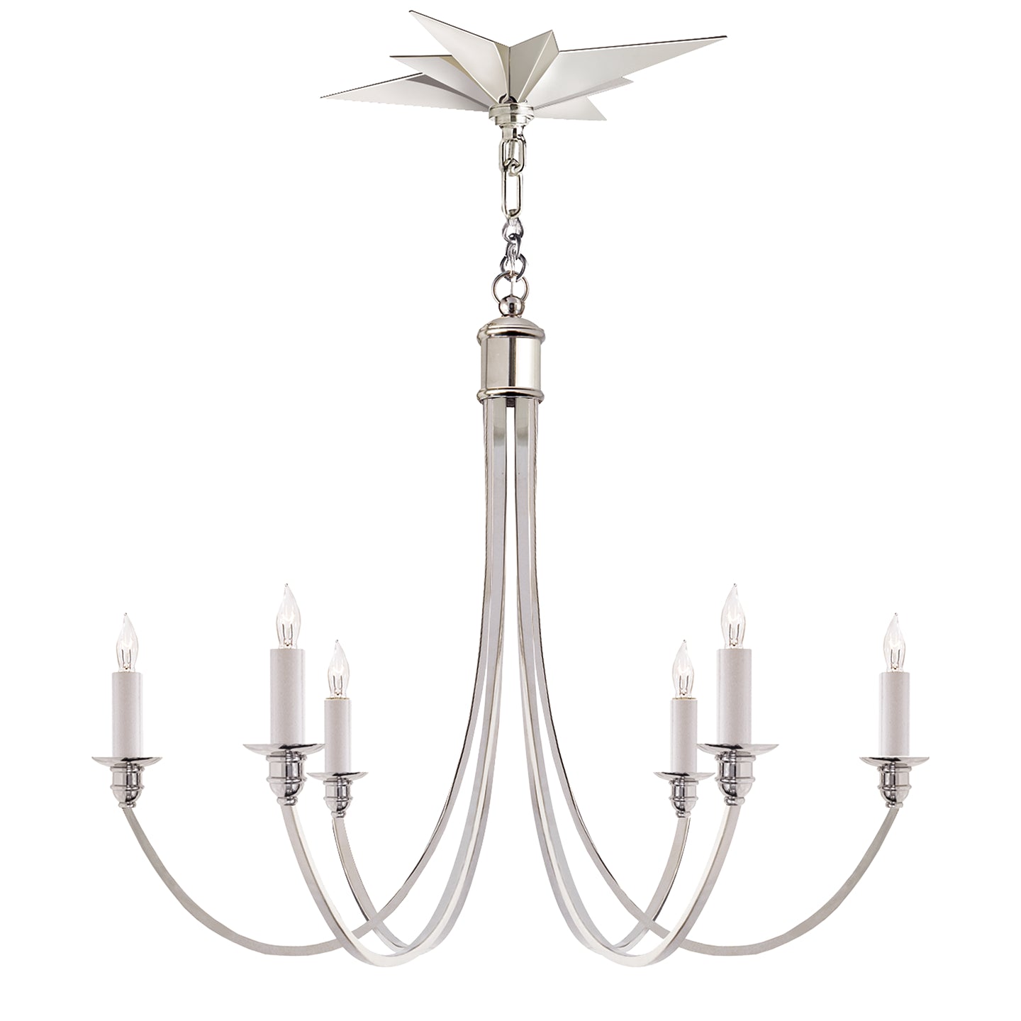 Visual Comfort Signature Canada - SC 5001PN - Six Light Chandelier - Venetian - Polished Nickel