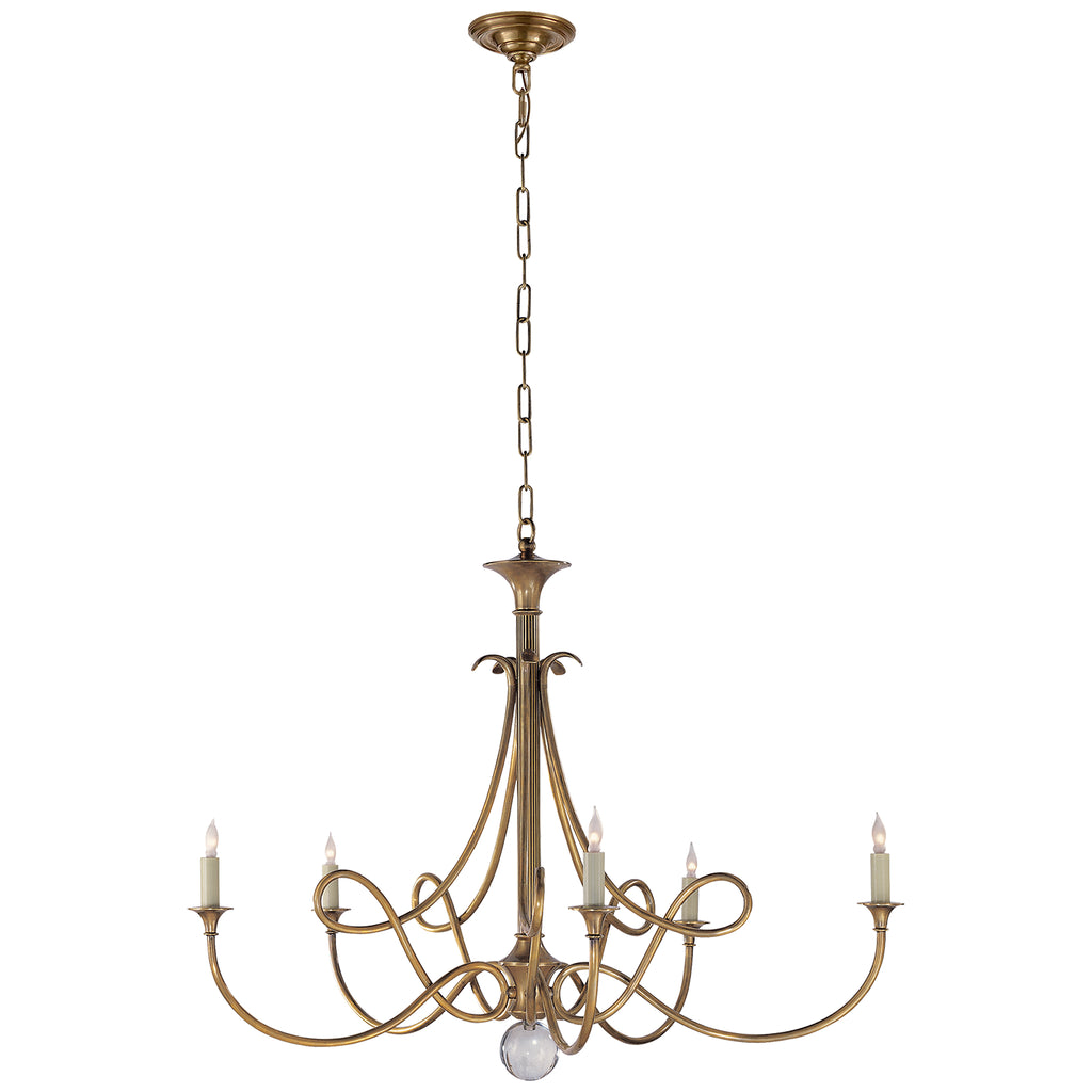 Visual Comfort Signature Canada - SC 5005HAB - Five Light Chandelier - Double Twist - Hand-Rubbed Antique Brass