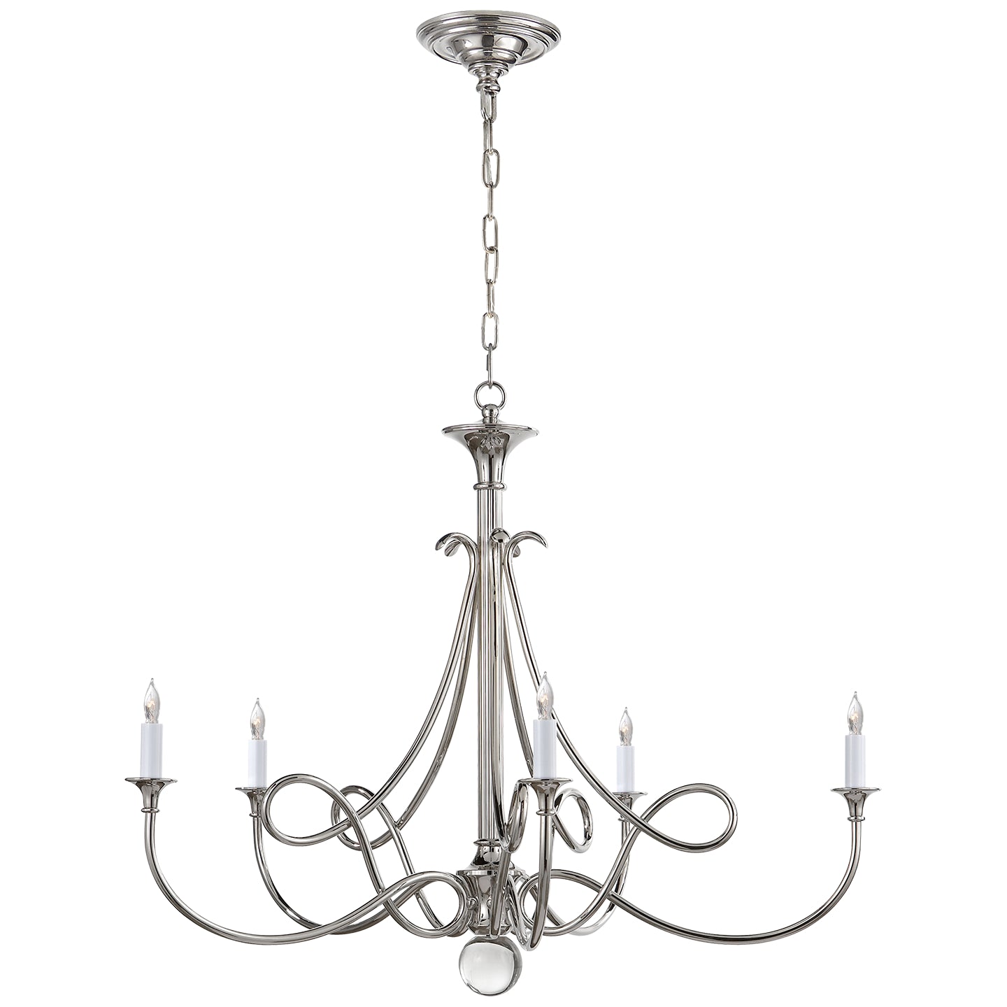 Visual Comfort Signature Canada - SC 5005PN - Five Light Chandelier - Double Twist - Polished Nickel