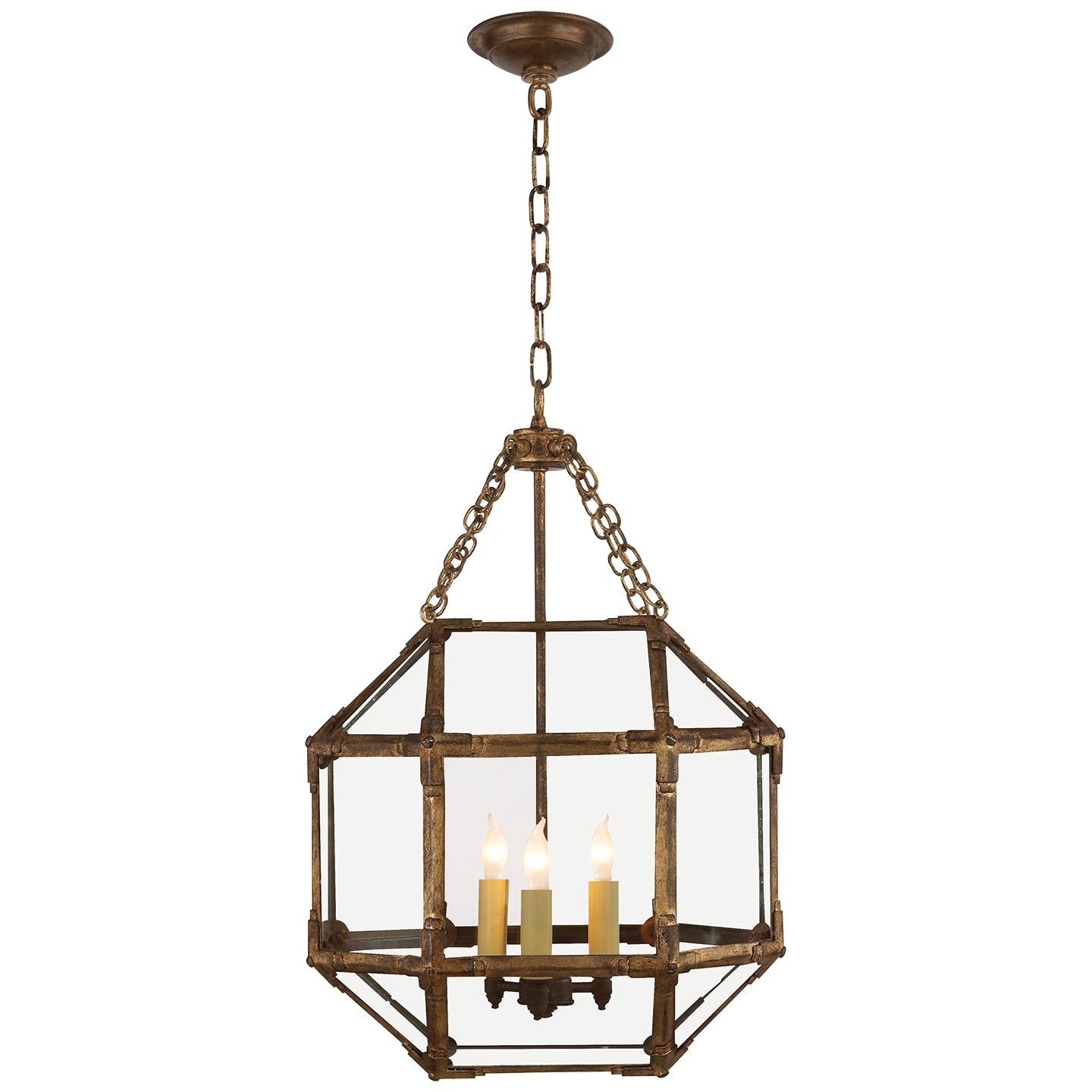 Visual Comfort Signature Canada - SK 5008GI-CG - Three Light Lantern - Morris - Gilded Iron