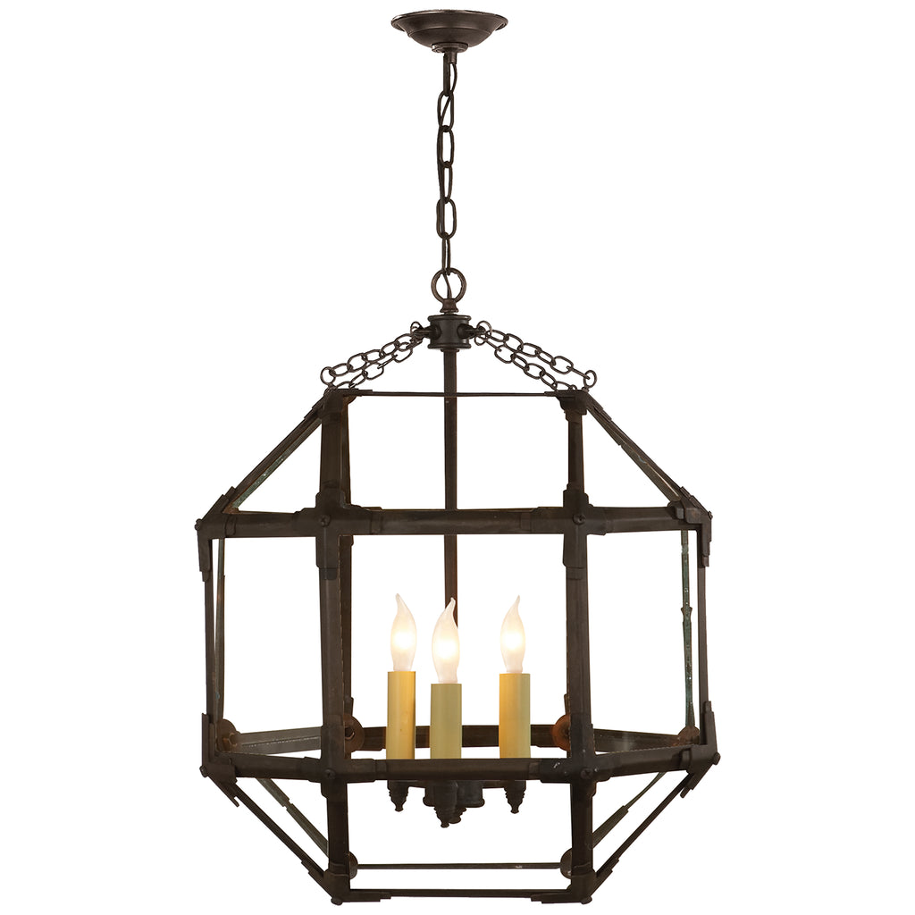 Visual Comfort Signature Canada - SK 5009AZ-CG - Three Light Lantern - Morris - Antique Zinc