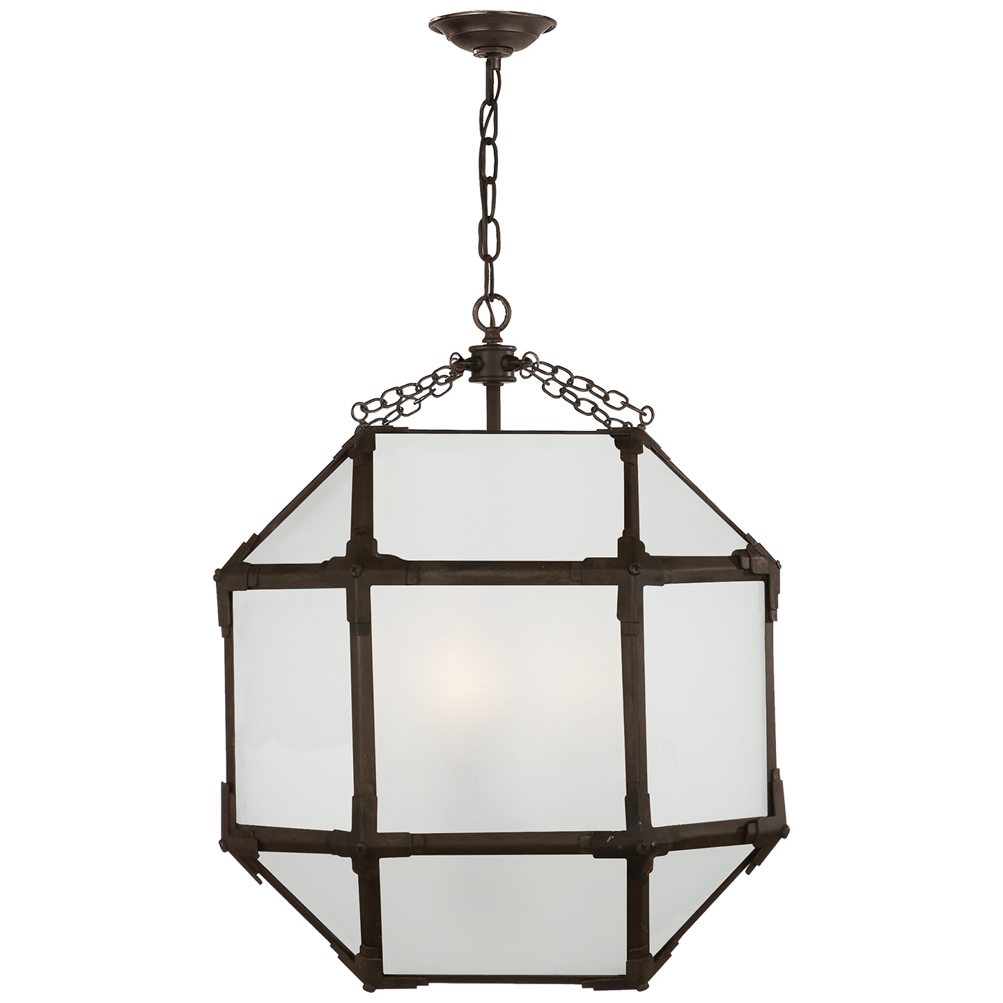 Visual Comfort Signature Canada - SK 5009AZ-FG - Three Light Lantern - Morris - Antique Zinc