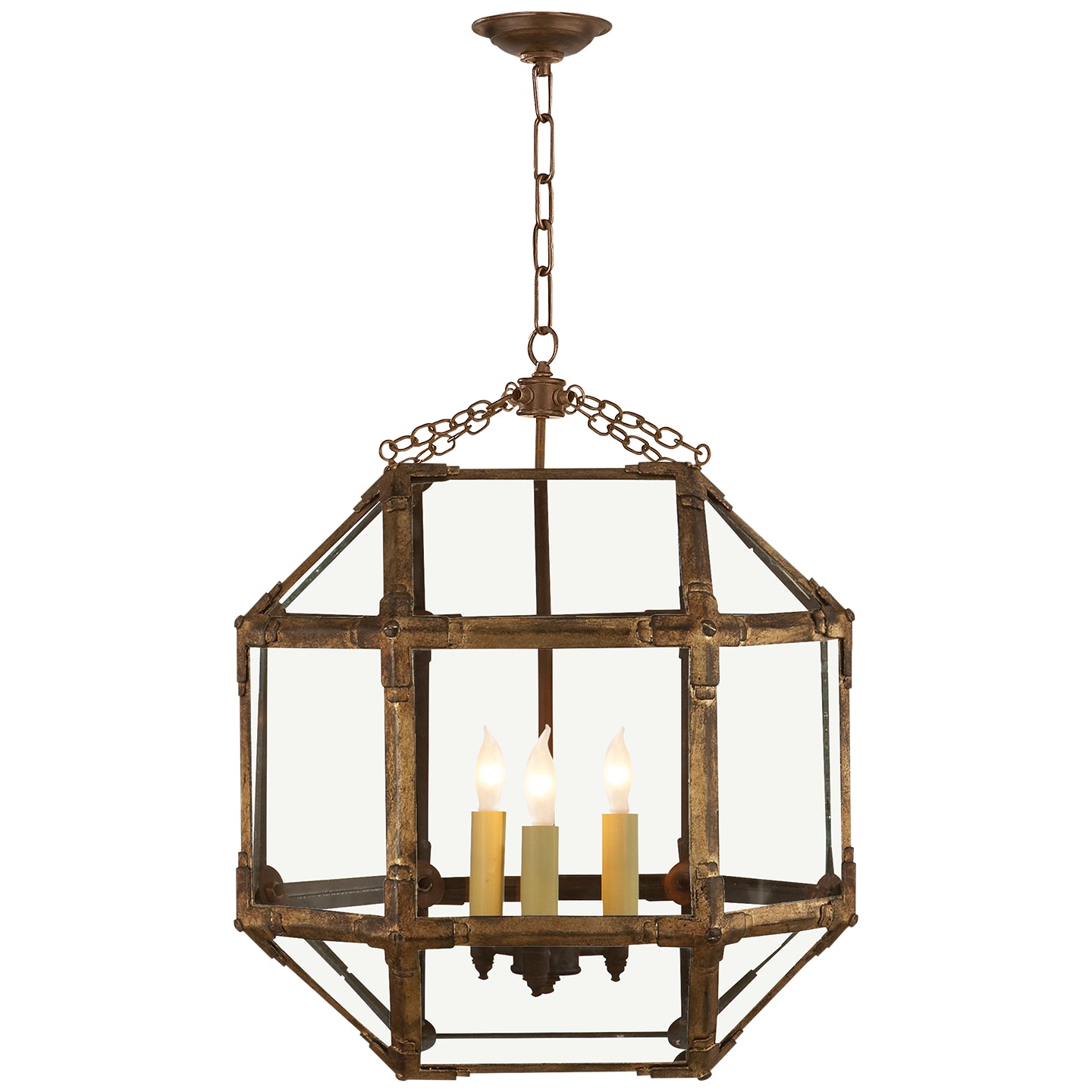 Visual Comfort Signature Canada - SK 5009GI-CG - Three Light Lantern - Morris - Gilded Iron