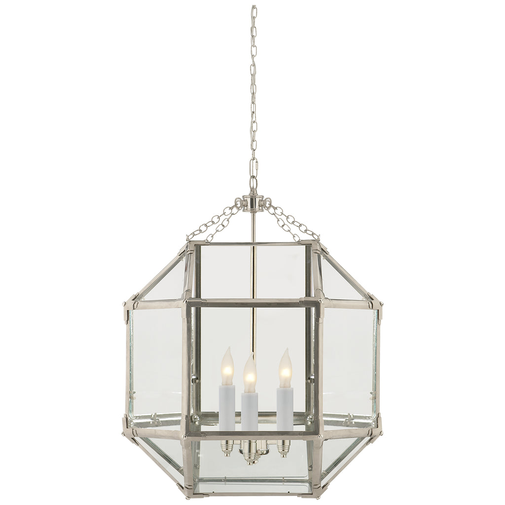 Visual Comfort Signature Canada - SK 5009PN-CG - Three Light Lantern - Morris - Polished Nickel