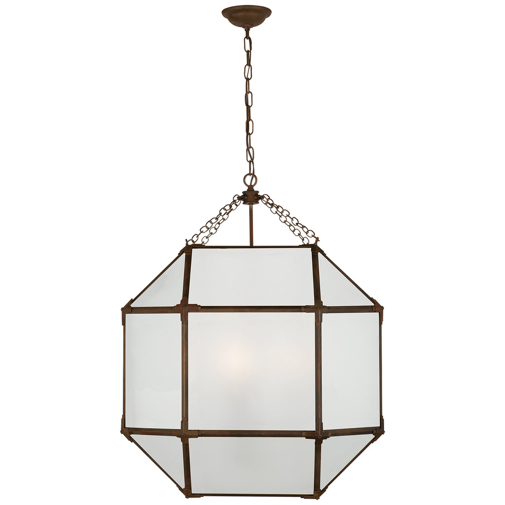 Visual Comfort Signature Canada - SK 5010AZ-FG - Three Light Lantern - Morris - Antique Zinc
