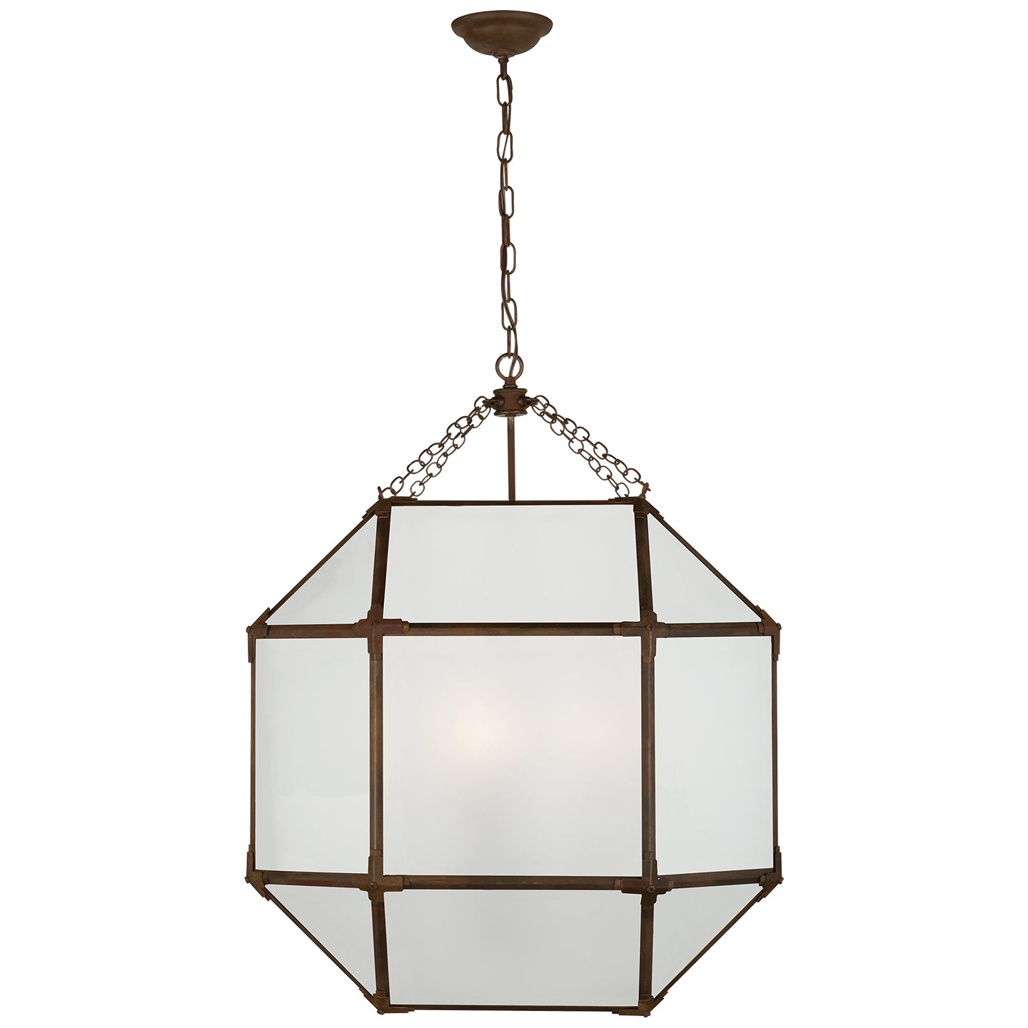Visual Comfort Signature Canada - SK 5010AZ-FG - Three Light Lantern - Morris - Antique Zinc