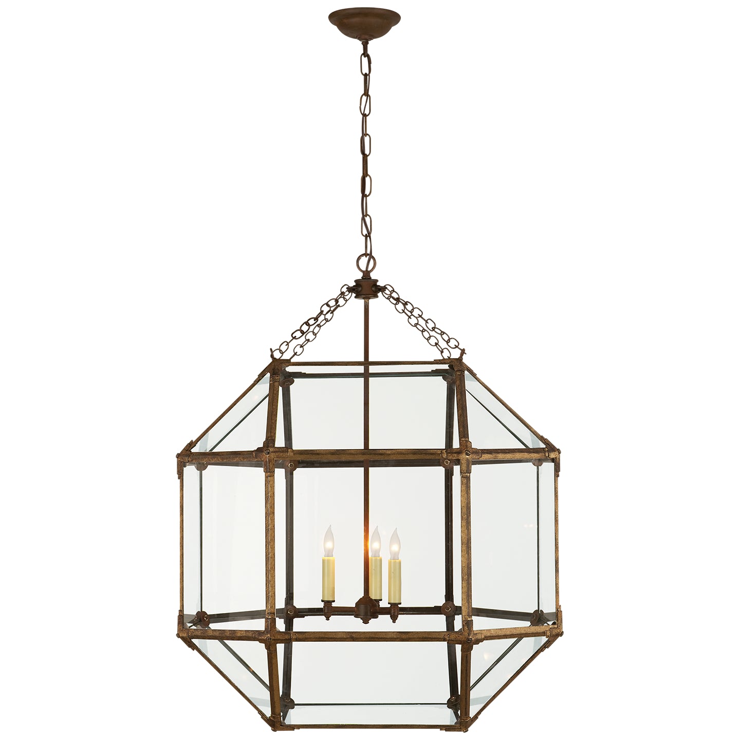 Visual Comfort Signature Canada - SK 5010GI-CG - Three Light Lantern - Morris - Gilded Iron
