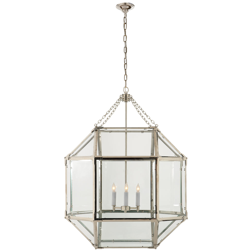 Visual Comfort Signature Canada - SK 5010PN-CG - Three Light Lantern - Morris - Polished Nickel