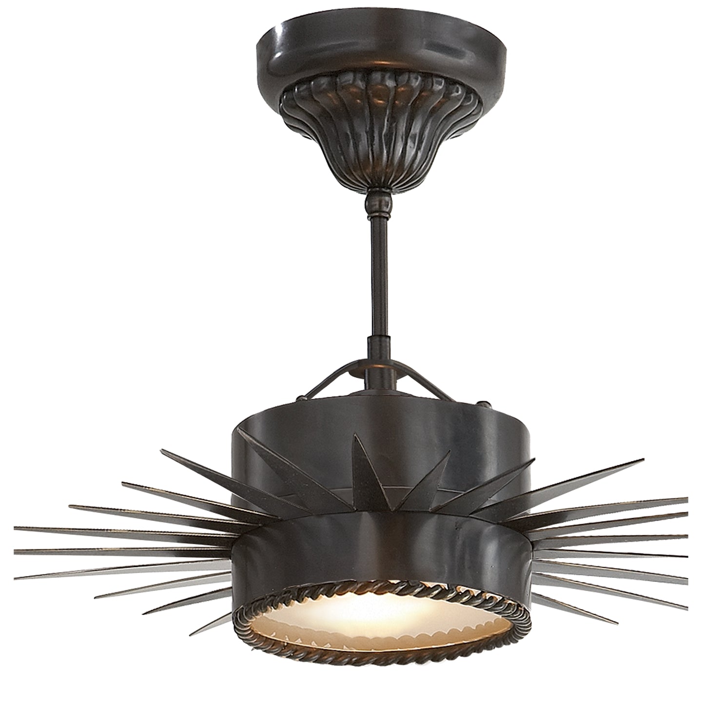 Visual Comfort Signature Canada - SK 5200BZ - One Light Semi Flush Mount - Soleil - Bronze